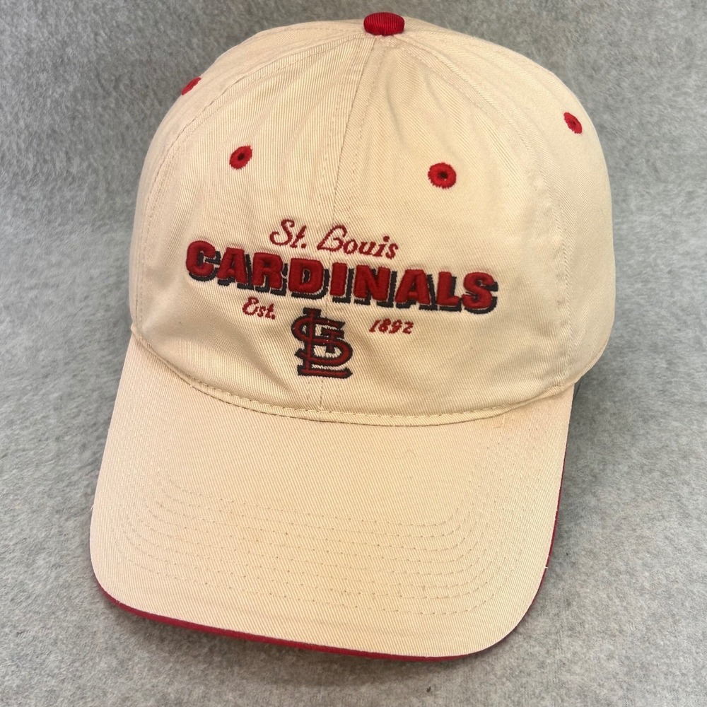 St Louis Cardinals Mens Tan MLB Baseball Hat Embroidered Adjustable OSFM